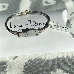 Luca + Danni silver elephant bracelet